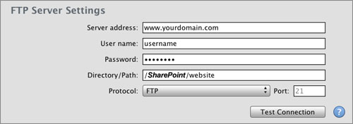 Publishing Settings